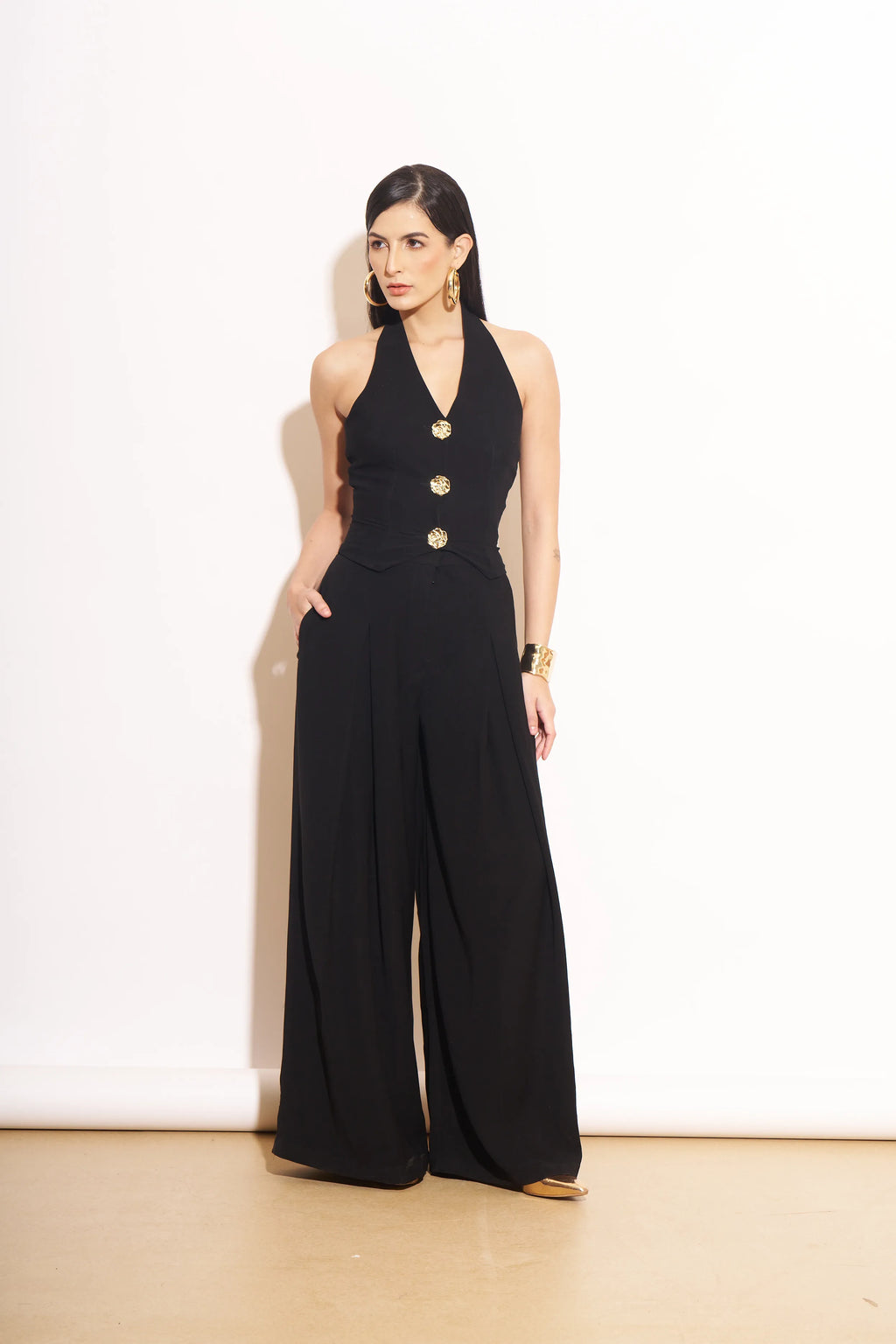 Midnight Box Pleat Pant