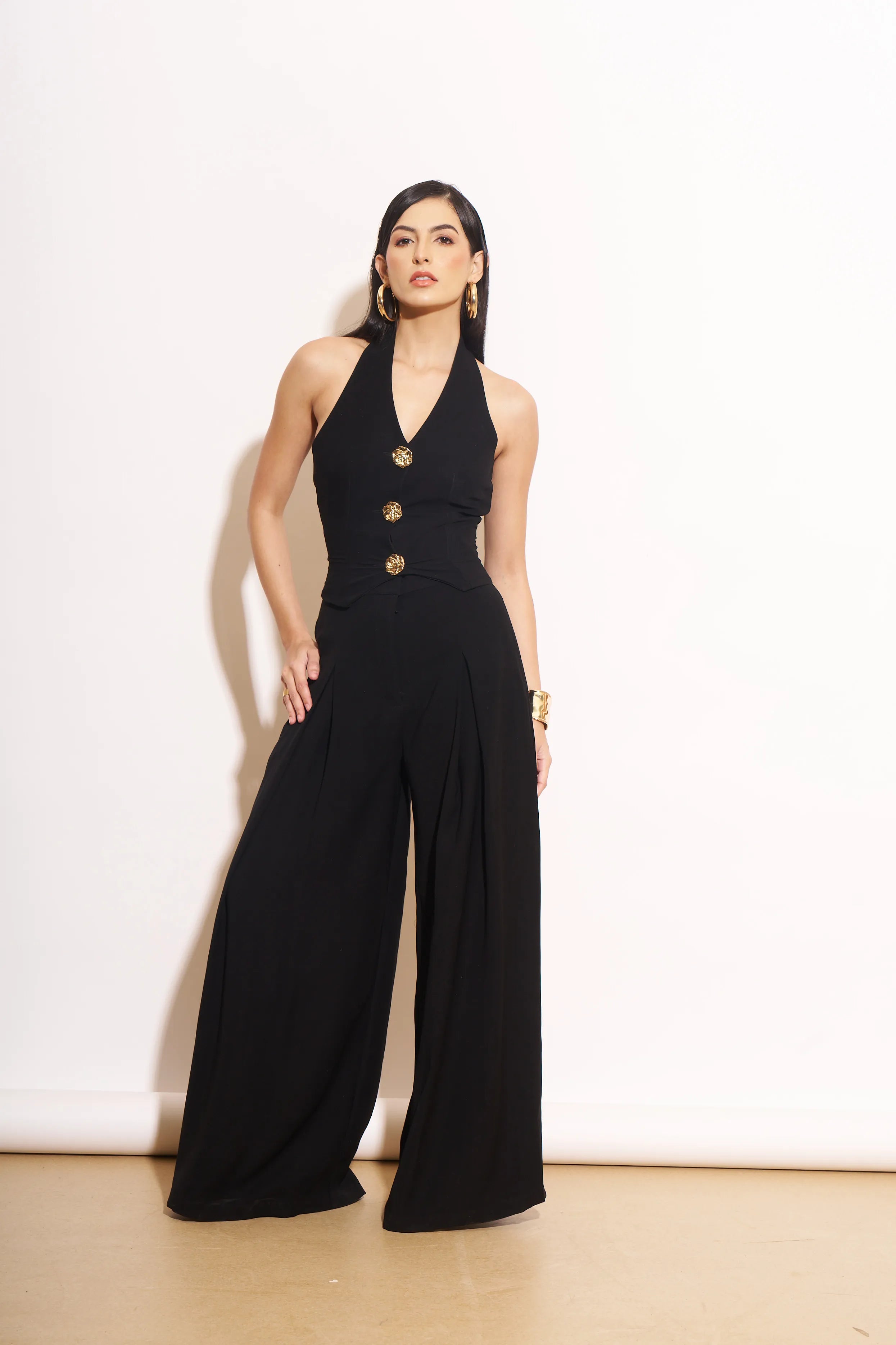 Midnight Detailed Waistcoat & Pants Co-ord Set