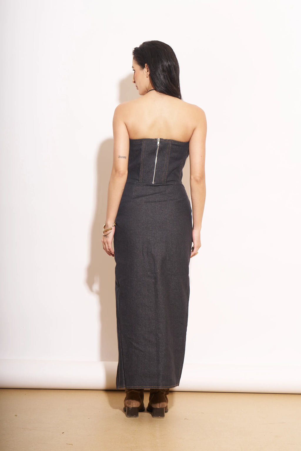 Twilight Denim Slit Skirt