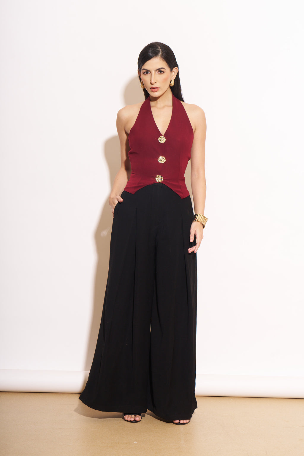 Maison Halter Neck Waistcoat