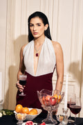Maison Silvi Tie-up Mini Dress