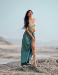 Lumiere Blossom Corset Top & Knotted Skirt Co-ord Set