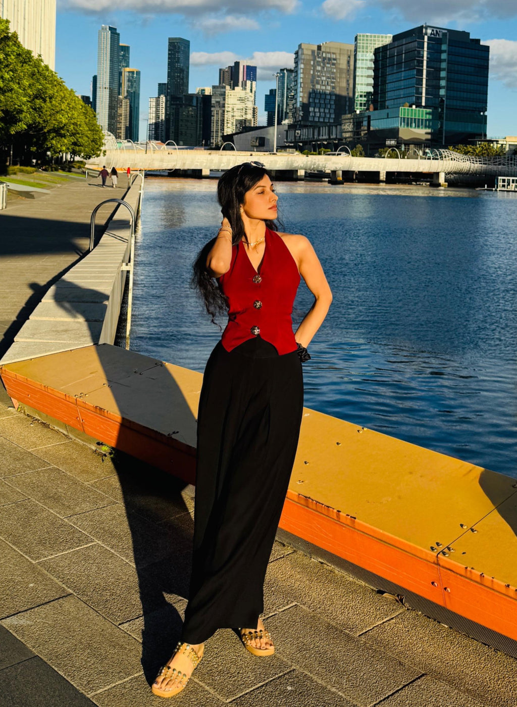 Maison Halter Neck Waistcoat